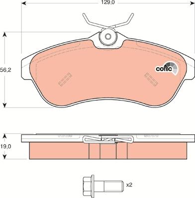 TRW GDB1496 - Set placute frana,frana disc aaoparts.ro