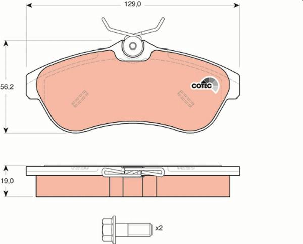 TRW GDB1496 - Set placute frana,frana disc aaoparts.ro