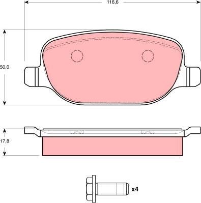 TRW GDB1490 - Set placute frana,frana disc aaoparts.ro