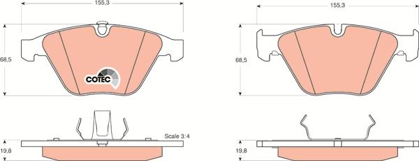 TRW GDB1498 - Set placute frana,frana disc aaoparts.ro