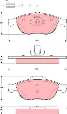 TRW GDB1444 - Set placute frana,frana disc aaoparts.ro