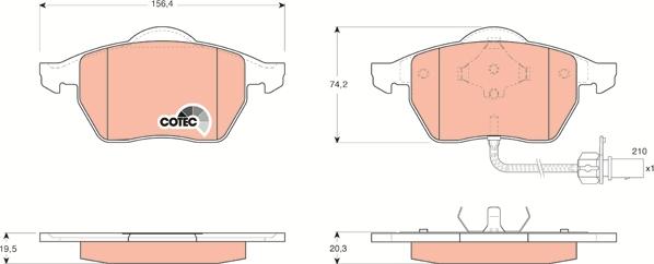 TRW GDB1440 - Set placute frana,frana disc aaoparts.ro