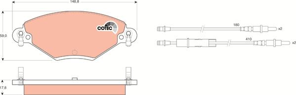 TRW GDB1448 - Set placute frana,frana disc aaoparts.ro