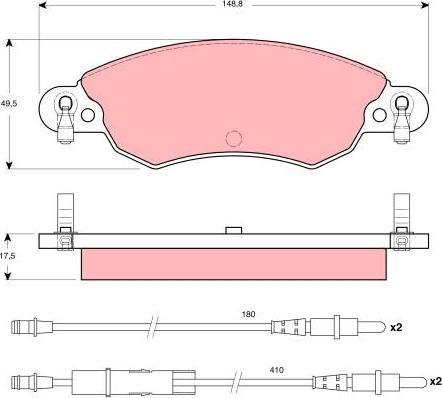 TRW GDB1447 - Set placute frana,frana disc aaoparts.ro