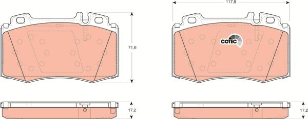 TRW GDB1454 - Set placute frana,frana disc aaoparts.ro