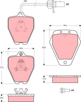 TRW GDB1451 - Set placute frana,frana disc aaoparts.ro