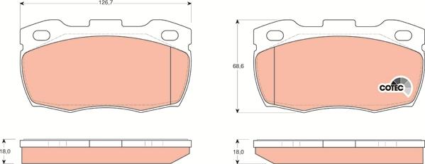 TRW GDB1452 - Set placute frana,frana disc aaoparts.ro