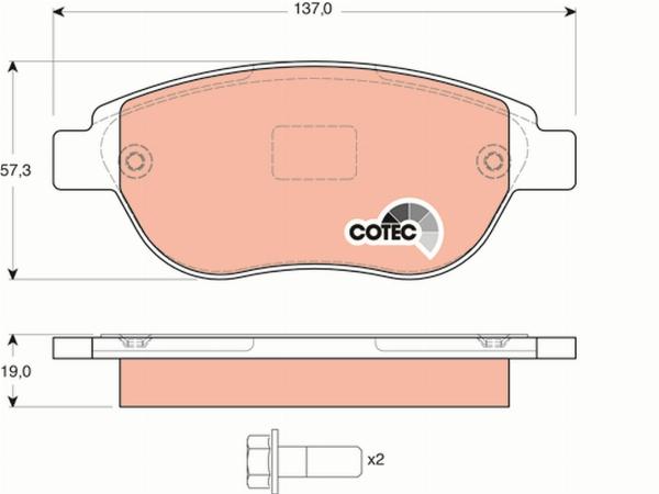TRW GDB1464 - Set placute frana,frana disc aaoparts.ro
