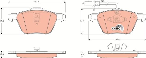 TRW GDB1460 - Set placute frana,frana disc aaoparts.ro