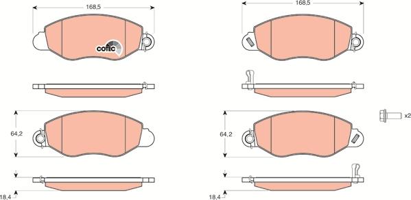 TRW GDB1461 - Set placute frana,frana disc aaoparts.ro