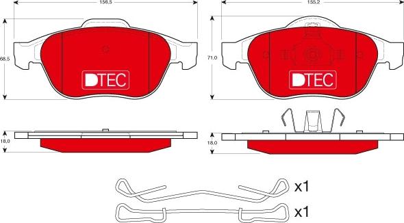 TRW GDB1468DTE - Set placute frana,frana disc aaoparts.ro