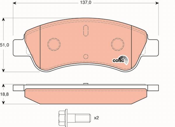 TRW GDB1463 - Set placute frana,frana disc aaoparts.ro