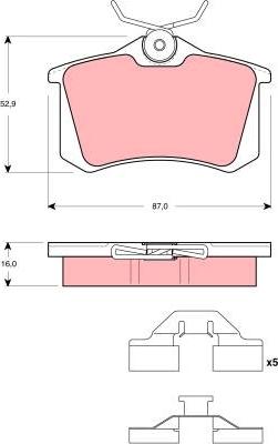 TRW GDB1467 - Set placute frana,frana disc aaoparts.ro