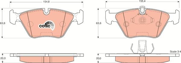 TRW GDB1404 - Set placute frana,frana disc aaoparts.ro