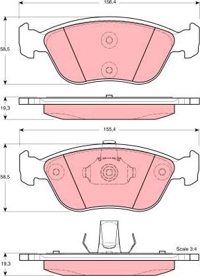 TRW GDB1406 - Set placute frana,frana disc aaoparts.ro