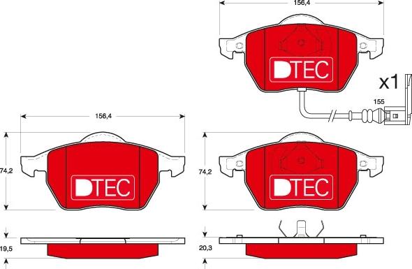 TRW GDB1403DTE - Set placute frana,frana disc aaoparts.ro