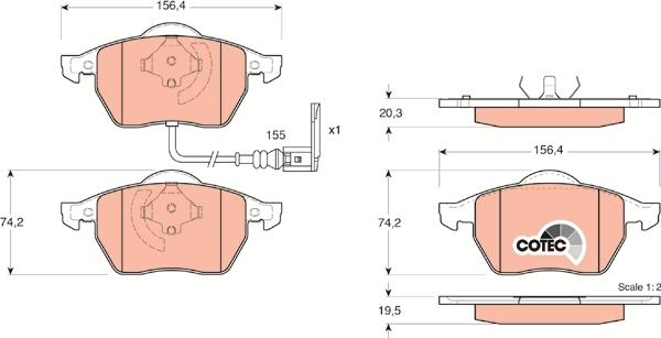 TRW GDB1403 - Set placute frana,frana disc aaoparts.ro