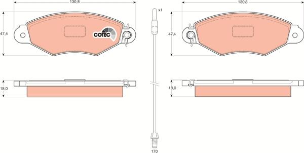 TRW GDB1402 - Set placute frana,frana disc aaoparts.ro