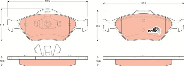 TRW GDB1419 - Set placute frana,frana disc aaoparts.ro