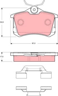 TRW GDB1416 - Set placute frana,frana disc aaoparts.ro