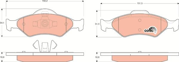 TRW GDB1418 - Set placute frana,frana disc aaoparts.ro