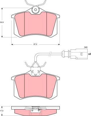 TRW GDB1417 - Set placute frana,frana disc aaoparts.ro