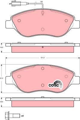 TRW GDB1484 - Set placute frana,frana disc aaoparts.ro