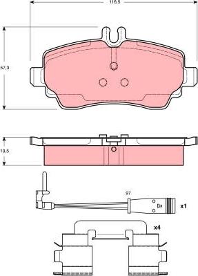 TRW GDB1480 - Set placute frana,frana disc aaoparts.ro