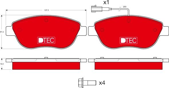 TRW GDB1483DTE - Set placute frana,frana disc aaoparts.ro