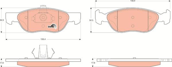 TRW GDB1487 - Set placute frana,frana disc aaoparts.ro