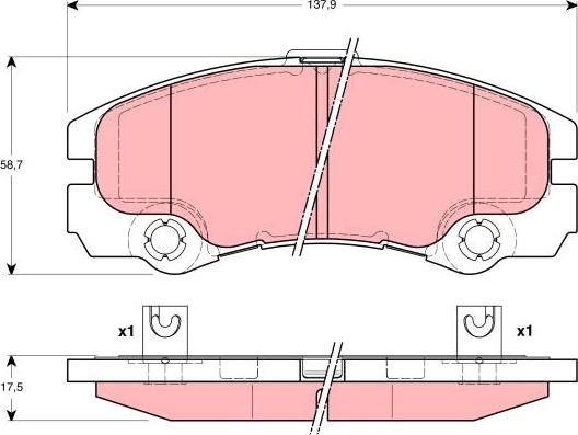 TRW GDB1436 - Set placute frana,frana disc aaoparts.ro