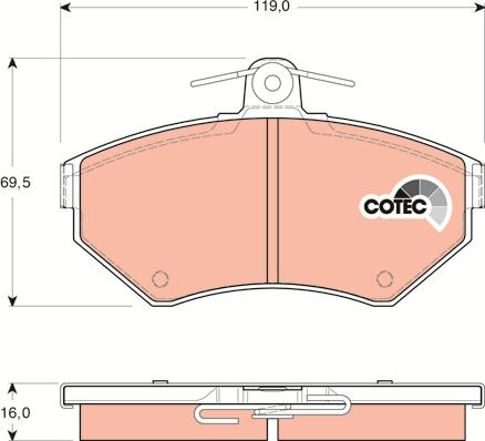 TRW GDB1437 - Set placute frana,frana disc aaoparts.ro