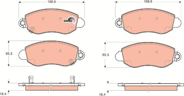 TRW GDB1424 - Set placute frana,frana disc aaoparts.ro