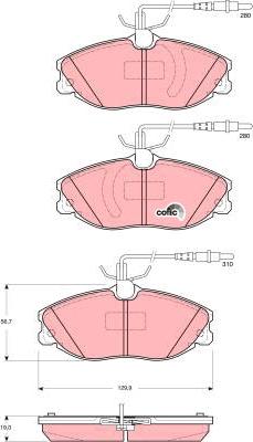 TRW GDB1423 - Set placute frana,frana disc aaoparts.ro