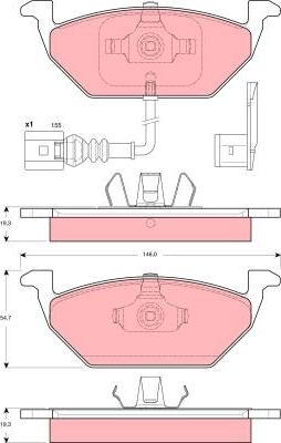 TRW GDB1422 - Set placute frana,frana disc aaoparts.ro