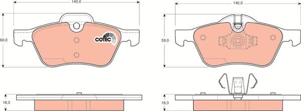 TRW GDB1476 - Set placute frana,frana disc aaoparts.ro