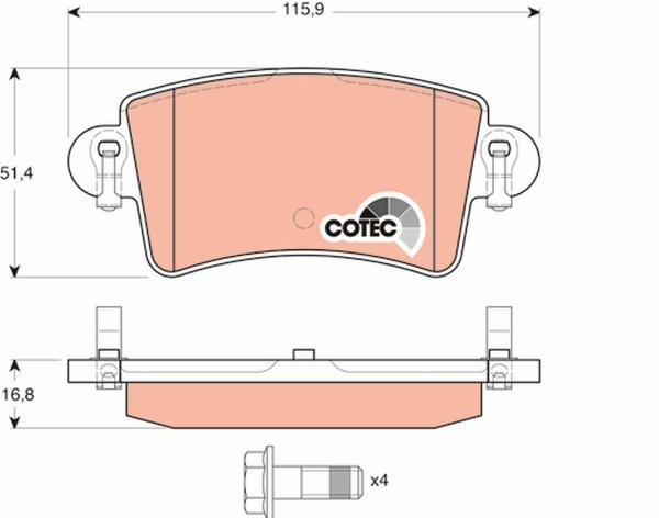 TRW GDB1470 - Set placute frana,frana disc aaoparts.ro