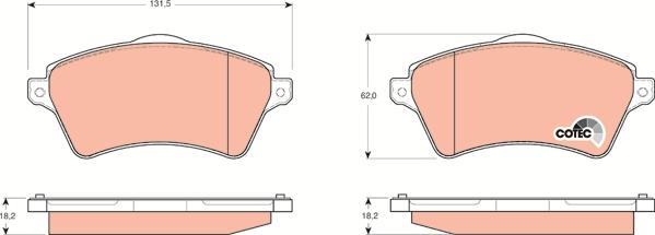 TRW GDB1473 - Set placute frana,frana disc aaoparts.ro