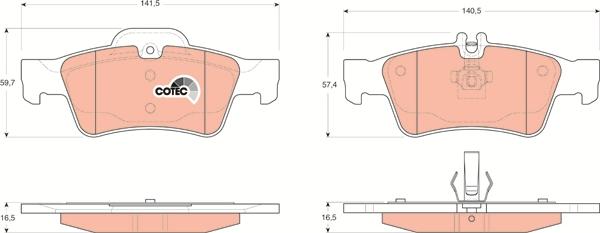 TRW GDB1546 - Set placute frana,frana disc aaoparts.ro