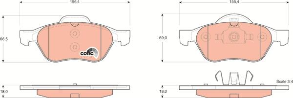 TRW GDB1540 - Set placute frana,frana disc aaoparts.ro