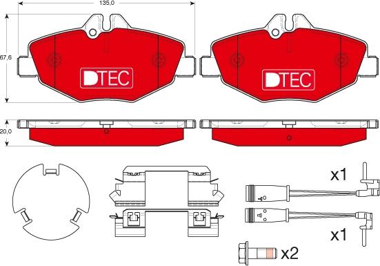 TRW GDB1542DTE - Set placute frana,frana disc aaoparts.ro