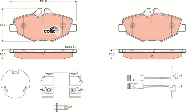 TRW GDB1542 - Set placute frana,frana disc aaoparts.ro