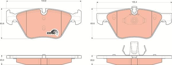 TRW GDB1559 - Set placute frana,frana disc aaoparts.ro