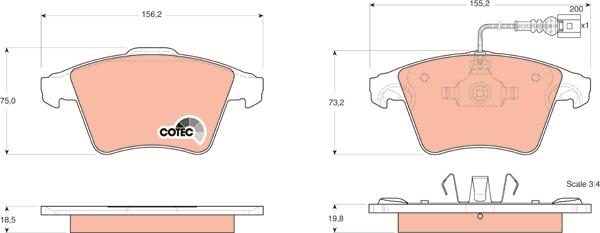 TRW GDB1555 - Set placute frana,frana disc aaoparts.ro