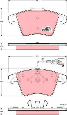 TRW GDB1556 - Set placute frana,frana disc aaoparts.ro