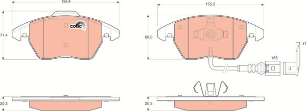 TRW GDB1550 - Set placute frana,frana disc aaoparts.ro