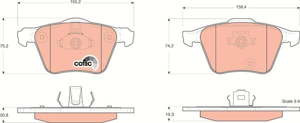 TRW GDB1565 - Set placute frana,frana disc aaoparts.ro