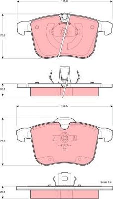 TRW GDB1567 - Set placute frana,frana disc aaoparts.ro