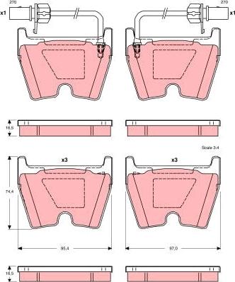 TRW GDB1507 - Set placute frana,frana disc aaoparts.ro