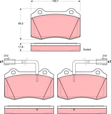 TRW GDB1519 - Set placute frana,frana disc aaoparts.ro